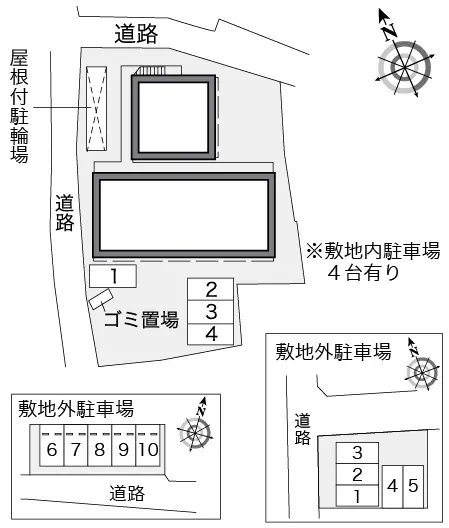 ★手数料０円★安芸郡海田町国信１丁目　月極駐車場（LP）